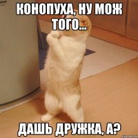 Конопуха, ну мож того... Дашь дружка, а?