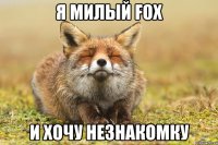 Я милый FOX и хочу незнакомку