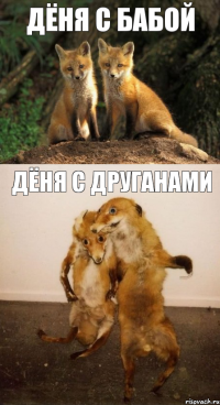 Дёня с бабой Дёня с друганами