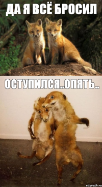 да я всё бросил оступился..опять..