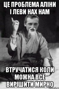 Це проблема Аліни і Леви нах нам Втручатися коли можна все вирішити мирно