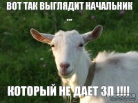 КОТОРЫЙ НЕ ДАЕТ ЗП !!!! ВОТ ТАК ВЫГЛЯДИТ НАЧАЛЬНИК ...