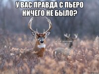 У вас правда с Пьеро ничего не было? 