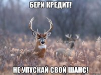 бери кредит! не упускай свой шанс!