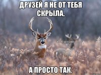 ДРУЗЕЙ Я НЕ ОТ ТЕБЯ СКРЫЛА, А ПРОСТО ТАК.