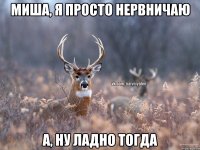 Миша, я просто нервничаю а, ну ладно тогда