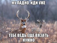 Ну ладно, иди уже Тебе ведь еще вязать нужно