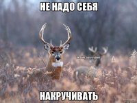 Не надо себя накручивать