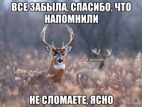 Все забыла, спасибо, что напомнили Не сломаете, ясно