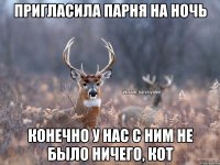 пригласила парня на ночь конечно у нас с ним не было ничего, кот