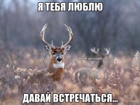 Я тебя люблю Давай встречаться...