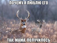 Почему я люблю его Так, мама, получилось