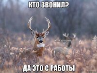 Кто звонил? Да это с работы