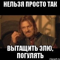 Нельзя просто так Вытащить Элю, погулять