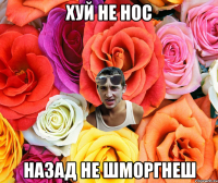 хуй не нос назад не шморгнеш