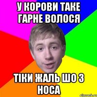 у корови таке гарне волося тіки жаль шо з носа