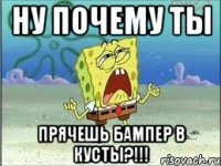 ну почему ты прячешь бампер в кусты?!!!