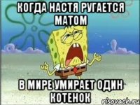 Когда Настя ругается матом В мире умирает один котенок