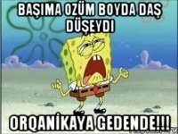 Başima ozüm boyda daş düşeydi ORQANİKAYA gedende!!!