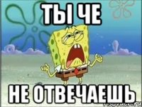 ты че не отвечаешь