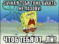 Сучка,я тебя тоже бухать не позову! чтоб тебя от...ли!