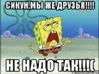 Сикун,мы же друзья!!!! Не надо ТАК!!!(