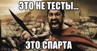 Это не тесты... Это СПАРТА