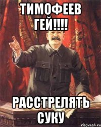 Тимофеев гей!!!! Расстрелять суку