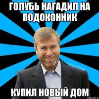 голубь нагадил на подоконник купил новый дом