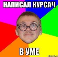 Написал курсач В уме