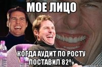 Мое лицо Когда аудит по росту поставил 82%