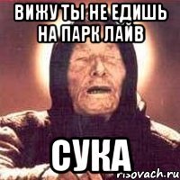 вижу ты не едишь на парк лайв сука