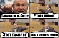 Пришел на рыбалку У того клюет Этот таскает Зато у меня бур новый