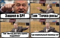 Зашел в SPF Там "Точка росы" Там "Метод доступа группа подробнее" Где нормальный перевод то?