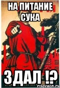 на питание сука здал !?