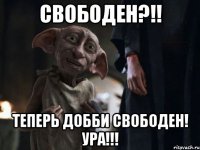 СВОБОДЕН?!! теперь Добби СВОБОДЕН! УРА!!!