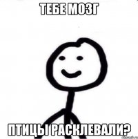 тебе мозг птицы расклевали?