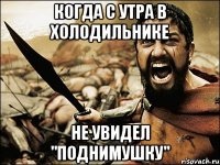 когда с утра в холодильнике не увидел "поднимушку"