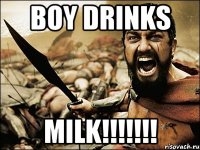 Boy drinks milk!!!!!!!