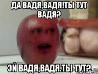 Да Вадя,Вадя!Ты тут Вадя? Эй Вадя,Вадя.Ты тут?