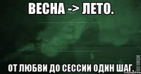 Весна -> Лето. От любви до сессии один шаг.