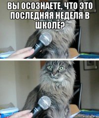 Вы осознаете, что это последняя неделя в школе? 