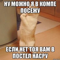 Ну можно я в компе посежу если нет тоя вам в постел насру