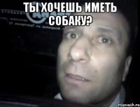 ты хочешь иметь собаку? 