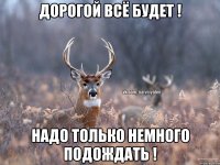 Дорогой всё будет ! Надо только немного подождать !