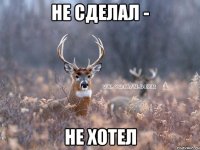 не сделал - не хотел