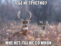 Тебе не грустно? Мне нет, ты же со мной :-*