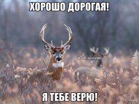 Хорошо дорогая! Я тебе верю!