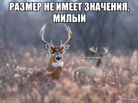 размер не имеет значения, милый 