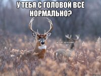 у тебя с головой всё нормально? 